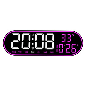 LED Wall Clock Table Clock Temperature Multifunctional Adjustable Silent Wall Mounted Remote Control Alarm Clock for Study Room Home Bedroom