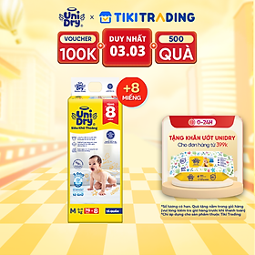 Tã quần UniDry Siêu khô thoáng gói Jumbo mới size M