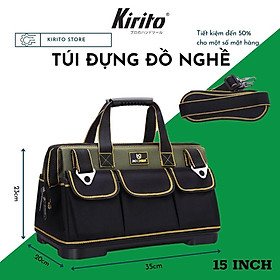 Mua Túi đựng đồ nghề cao cấp đế nhựa chống vỡ  vải 3 lớp chống đam thủng màu xanh đen