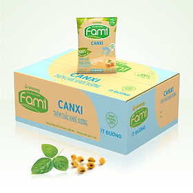 Thùng Sữa đậu nành Fami Canxi ít đường (200ml x 40 bịch)