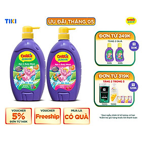 Combo 2 Sữa Tắm Gội cho bé Carrie Junior 700gchai 1 Hương Grapeberry  1 Hương Cherry