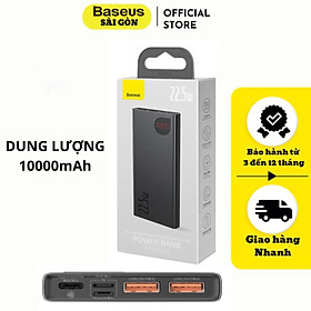 Pin dự phòng sạc nhanh 22.5W Baseus Adaman Metal Digital Display Quick Charge Power Bank (10000mAh, 20000mAh, 30000mah, 40000mAh)- HÀNG CHÍNH HÃNG