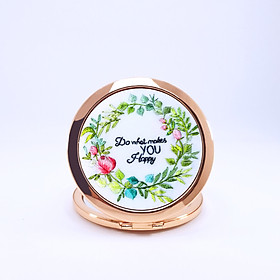Gương Thêu Tay, Gương Trang Điểm Mini - Họa Tiết Thêu Tay Đẹp, Thiết Kế Nhỏ Gọn Bỏ Vào Ví Nữ Dễ Dàng -  Quà Tặng Sinh Nhật Cho Bạn Gái