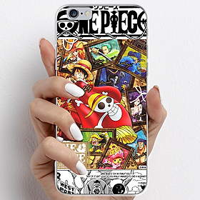 Ốp lưng cho iPhone 6, iPhone 6 Plus nhựa TPU mẫu One Piece cờ đỏ