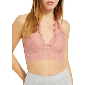 Áo Ngực Không Gọng Floral Halter Bralette Viviane AN0717_04 - Hồng