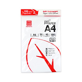 Giấy in Hồng Hà Copy Paper A4 4951 (túi 100 tờ) - 5 túi