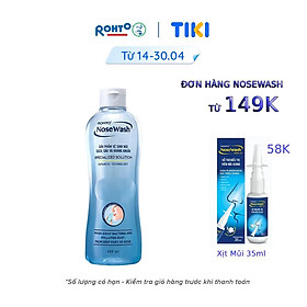 Dung dịch rửa mũi tiện dụng Rohto NoseWash (Bình thay thế) 400ml