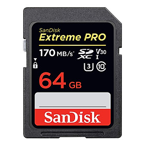 Thẻ Nhớ SDXC SanDisk Extreme Pro U3 V30 1133X 64GB 170MB/s - Hàng Chính Hãng