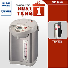 MUA 1 TẶNG 1 Bình thủy điện tử chân không Tiger PVW-B30W (3.0L) NHẬN 1 BÌNH GIỮ NHIỆT APOLLO AP-800 - Hàng chính hãng