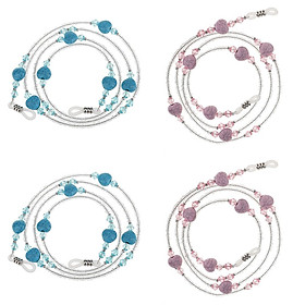4pack Eye Glasses Sunglasses Spectacle Neck Lace Cord Lanyard Strap Rack Chain
