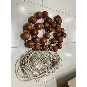 Vòng Lắc Eo Giảm Mỡ Bụng Gỗ Hương Cao Cấp - Vòng 40 hạt 6cm Massage Bụng , Giúp Săn Chắc Cơ Thể 