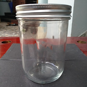 Mua Bộ 6 hũ thủy tinh tròn nắp nhôm miệng rộng 500ml đựng trà  bánh flan  sữa chua