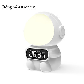Đồng hồ xem giờ tích hợp đèn ngủ Rabbit điều khiển bằng giọng nói chức năng báo thức điều chỉnh độ sáng 4 cấp, pin sạc dung lượng 1500mA
