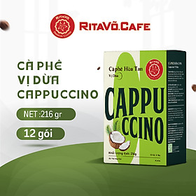 Cà phê hoà tan Rita Võ Cafe Cappuccino coconut [Hộp 216g x 12 gói]
