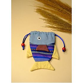 Túi Cá - Vải Thổ Cẩm - Size Mini - Hàng Thủ Công - Nhiều Màu Sắc