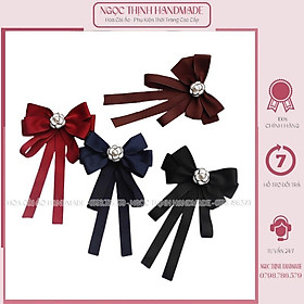 Nơ cài áo đính đá cao cấp phối áo sơ mi, váy nữ xinh mê li - NT1022