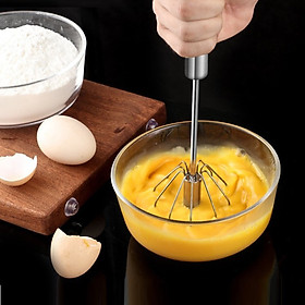 Mua Cây đánh trứng  phới đánh trứng cầm tay có trục xoay tự động Inox nhỏ gọn tiện dụng
