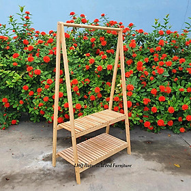 Mua Kệ gỗ treo quần áo chữ A đa năng từ gỗ cao su cao cấp chắc chắn  gọn nhẹ  dễ lắp ráp chống mối mọt