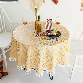 Easter Tablecloth Round Tablecloth On The Table Linen Table Cloth Nappe De Table Floral Print Red Gloden Tablecloth for table