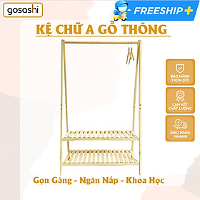 Mua Kệ gỗ Thông treo quần áo chữ A Gosashi KCAgothong loại 1 tầng và 2 tầng  dễ dàng lắp đặt  thiết kế hiện đại