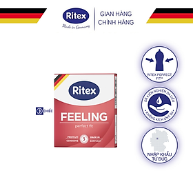 Bao cao su Ritex Feeling, siêu mỏng ôm sát, hộp 3 chiếc