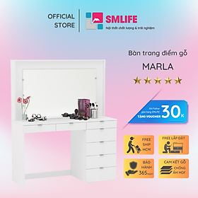 Bàn trang điểm gỗ hiện đại SMLIFE Marla | Gỗ MDF dày 17mm chống ẩm | D120xR45xC140cm