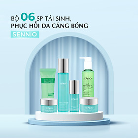 Bộ 6 sản phẩm kem dưỡng da Sennio Perfect Whitening Set 6 Combo tái sinh phục hồi da căng bóng