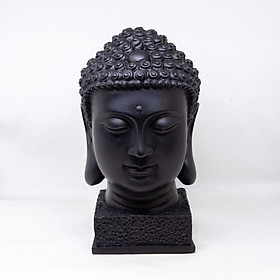 Tượng đầu Phật Tổ Như Lai màu đen cao 23cm