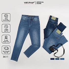 Quần Jeans Nam Cao Cấp VIỆT PHÁP/ Chất Liệu Cotton co giãn, độ bền màu cao 3611