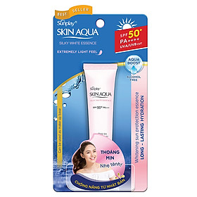 Tinh Chất Chống Nắng Dưỡng Trắng Sunplay Skin Aqua Silky White Essence SPF 50+ PA+++ (25g)