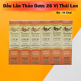 Bộ 12 Chai Dầu Lăn Thảo Dược 26 Vị OTOP Thái Lan