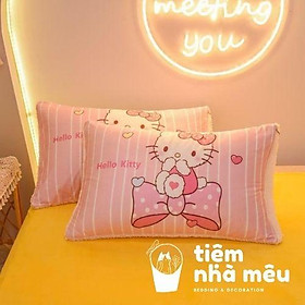 Gối trẻ em cotton 100% Tiệm Nhà Mêu Gối dành cho trẻ em từ 2 tuổi đến 7 tuổi Nhiều Mẫu Cute size 35x50