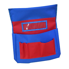 Chair  Chair Seat Back Organizer Sack with 6 Pockets Blue Red