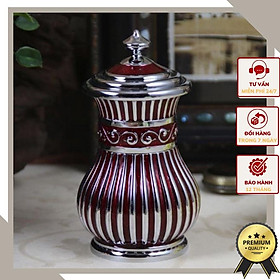 Mua Ống đựng tăm hợp kim mạ bạc kẻ đỏ mang phong cách tân cổ điển sang trọng OT5-B