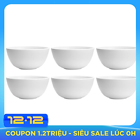 Bộ 6 Chén Chấm Thuỷ Tinh Luminarc Diwali Trắng 9cm - D7409