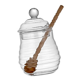 Honey Pot with Dipper and Lid Kitchen Tools Honey Jar for food