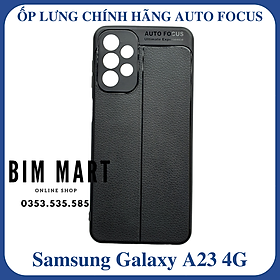 Ốp lưng Auto Focus dành cho Samsung Galaxy A23 4G silicon vân da - Hàng Chính Hãng