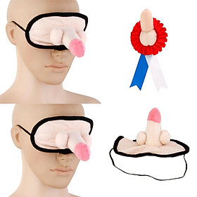 Willy Penis Badge Rosette Eye Mask Hen Party Girls Night Out Accessory
