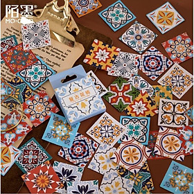 Bộ 46 Sticker Gạch Bông dán trang trí E43