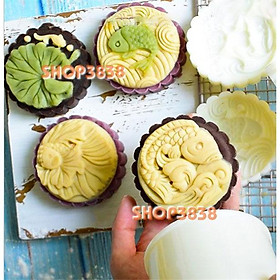 Mua Bộ Khuôn Nén Lò Xo Trung Thu 150-250gr 4 Mặt Hình Cá Vượt Vũ Môn