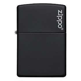 Bật Lửa Zippo Black Matte Với Logo