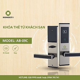 Khóa cửa điện tử thông minh thẻ từ và mật khẩu HOMEKIT AB-09C dành riêng cho khách sạn - Lắp đặt tận nơi