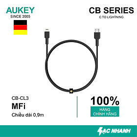 Mua Cáp sạc AUKEY CB-CL3 - Chuẩn MFi  dài 0.9m - Hàng chính hãng