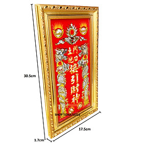 Mua BÀI VỊ THỜ ÔNG TÁO TRONG BẾP  ÔNG THIÊN  GANH ĐẤT TRƯỚC CỬA KIM TUYẾN VÀNG CAO 30.5CM