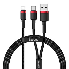 Mua Cáp sạc nhanh USB/TypeC sang Lightning Baseus CATKLF-ELG1 Cafule dài 1.2m hỗ trợ PD 18W max 2.4A (giao màu ngẫu nhiên) HÀNG CHÍNH HÃNG