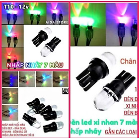 BỘ 4 CÁI BÓNG ĐÈN LED XIN NHAN NHẤP NHÁY NHIỀU MÀU SẮC CỰC ĐẸP XE MÁY ÔTÔ 