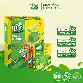 Trà hòa tan vị chanh Wil bổ sung Vitamin C giải khát hộp 272g (16 gói x 17g/gói)