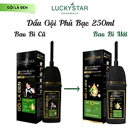Dầu gội phủ bạc thảo dược cao cấp. Gội là đen LUCKY STAR chiết xuất nhân sâm và thảo mộc tự nhiên. Dầu gội nhuộm tóc giúp tóc đen tự nhiên, khỏe mạnh. Dầu gội đen tóc trong 10 phút ngay tại nhà, phiên bản mới có lược