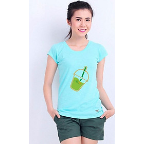 Áo Thun Nữ Hạnh Phúc - Ly Trà Sữa