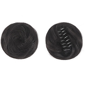 Tóc giả búi tròn mini dạng kẹp, búi kẹp tròn tóc giả B05